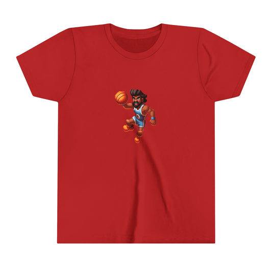 basketball youth 8-bit video game tee 101