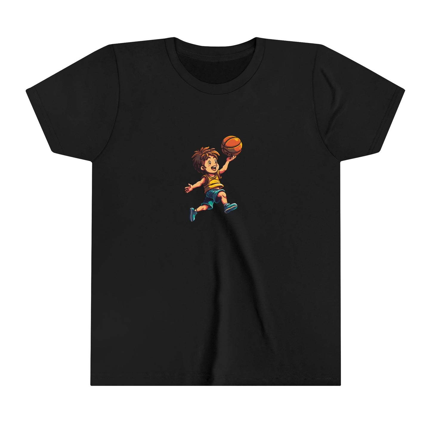 basketball youth 8-bit video game tee 501