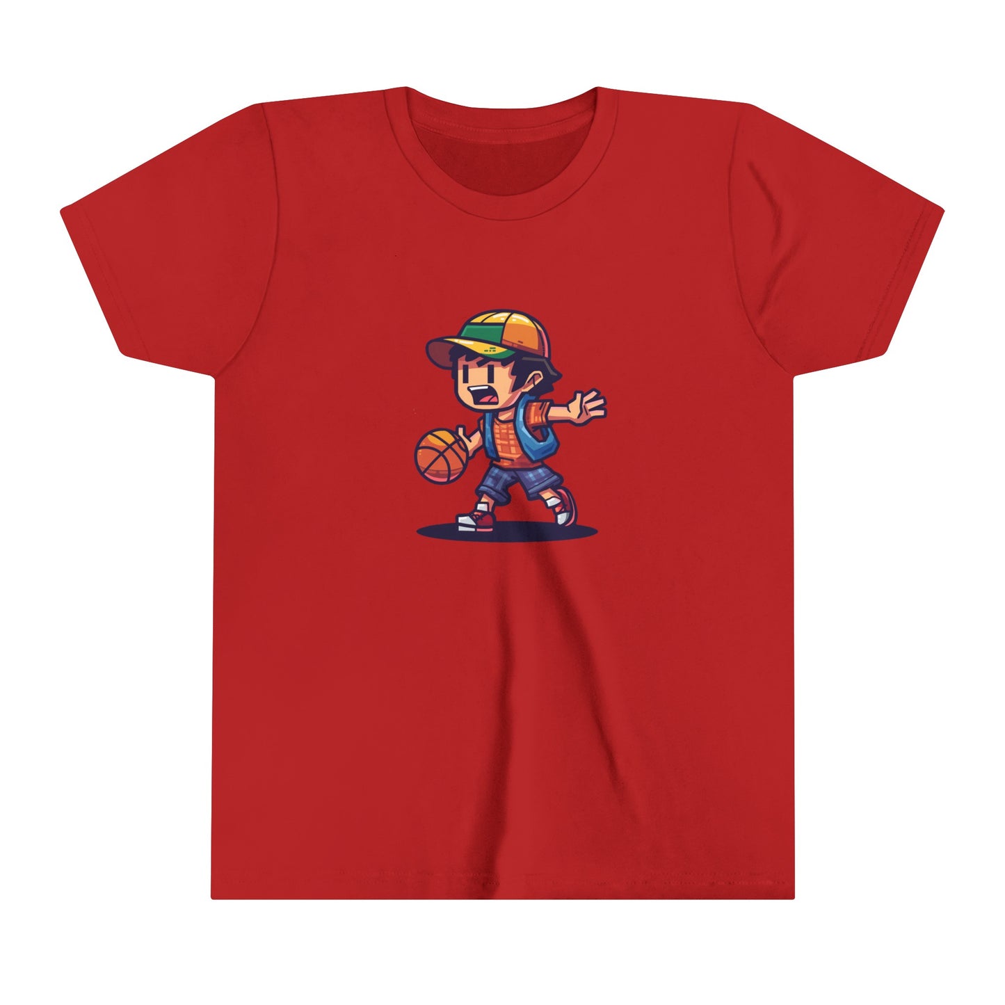 basketball youth 8-bit video game tee 401