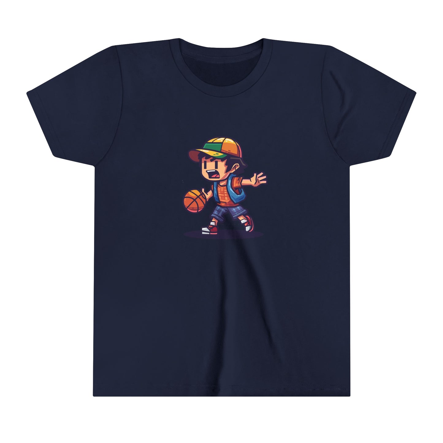 basketball youth 8-bit video game tee 401