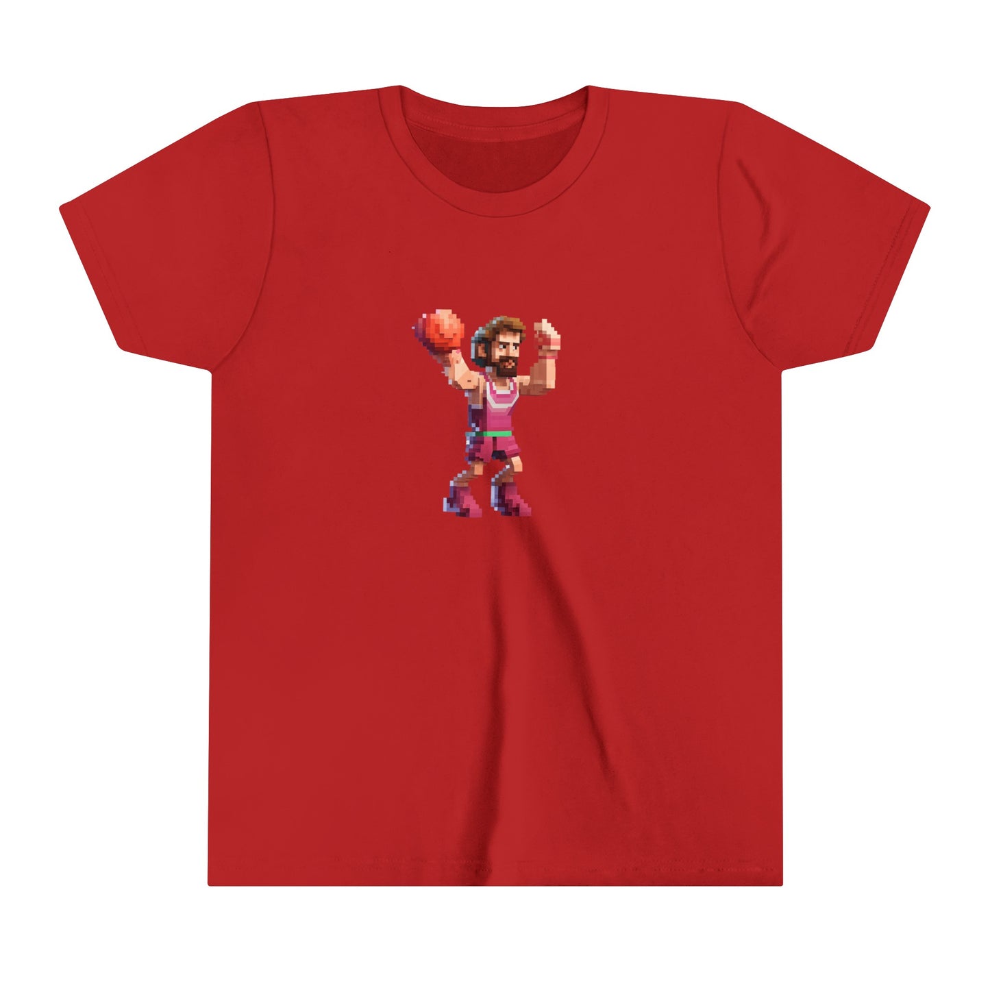 basketball youth 8-bit video game tee 301